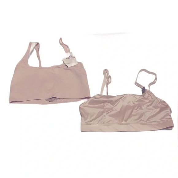 NWT Assorted blush lightweight stretch supprt adjustable unlined bralette bra XS - Picture 2 of 2